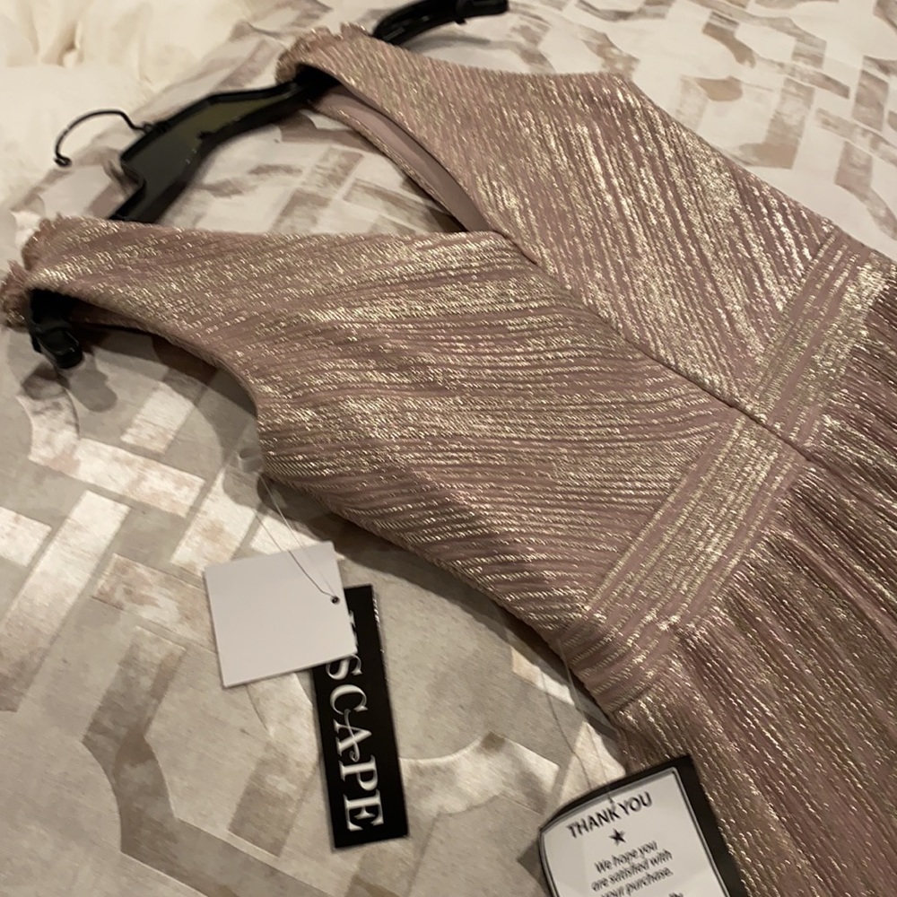 XSCAPE Metallic Ruffle Trim Dress - Picture 12 of 13